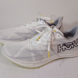 New HOKA Crescendo MD Track and Field Shoes Size 13 M   14.5 W White Yellow